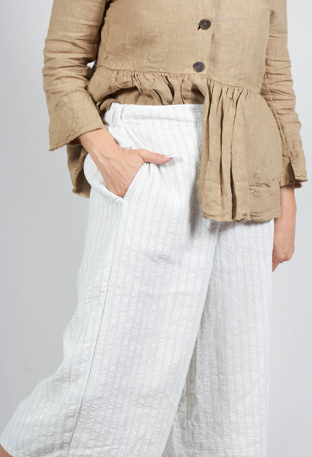 Wide Leg Culottes in White