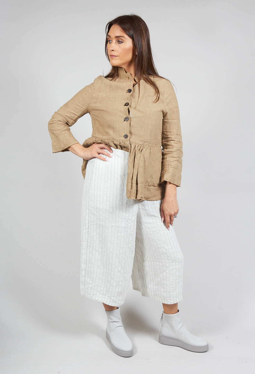 Wide Leg Culottes in White