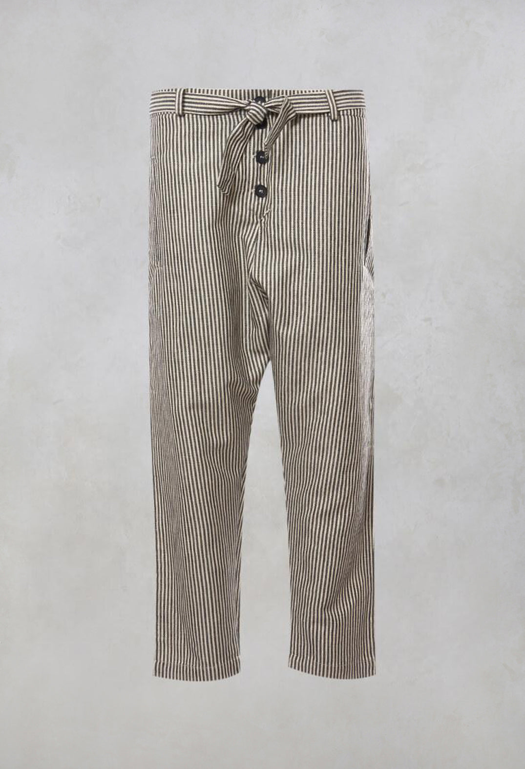 Striped High Waisted Peg Trousers in Unique