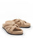 Slip On Open Toe Sandal in Slight Cuoio