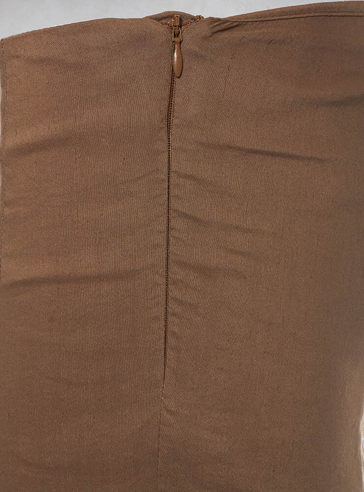 Stretch Ankle Grazor Trousers in Efesto Bronzo