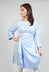 Double Layered Pleated Dress in Chianti Cielo