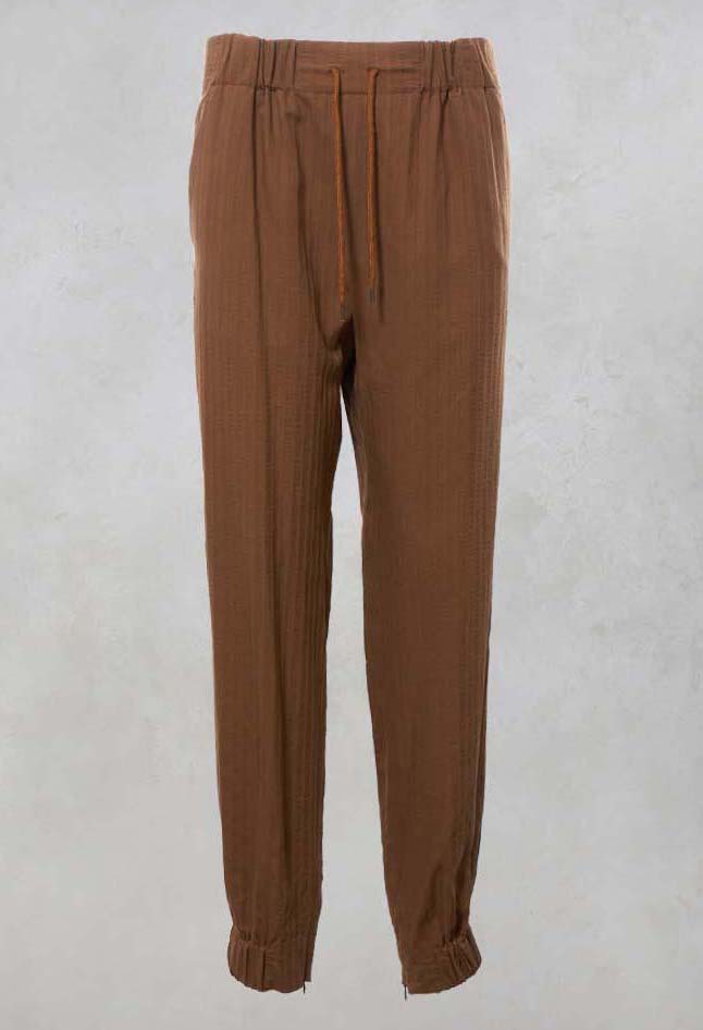 Slouch Jogger Style Trousers in Japanese Bronzo