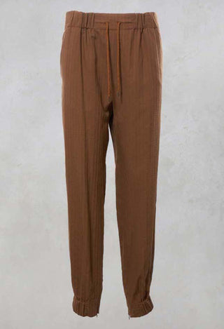 Slouch Jogger Style Trousers in Japanese Bronzo