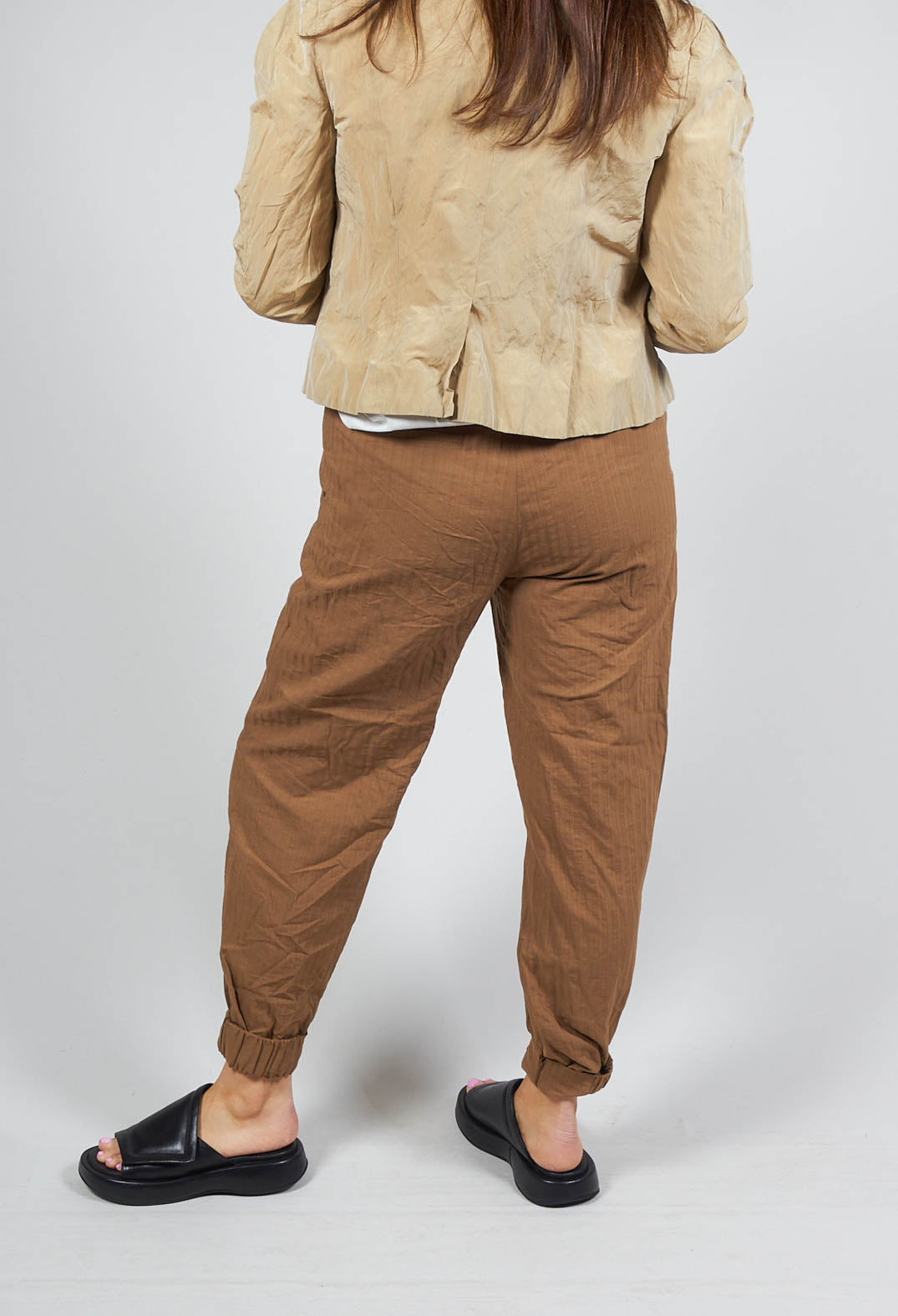 Slouch Jogger Style Trousers in Japanese Bronzo