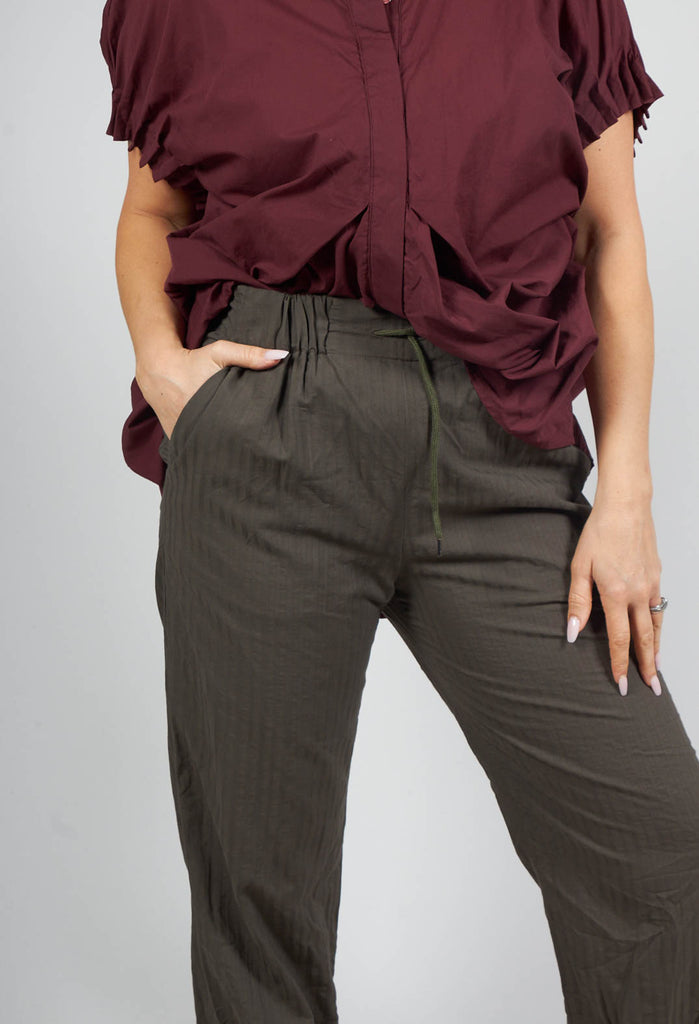 Slouch Jogger Style Trousers in Japanese Army