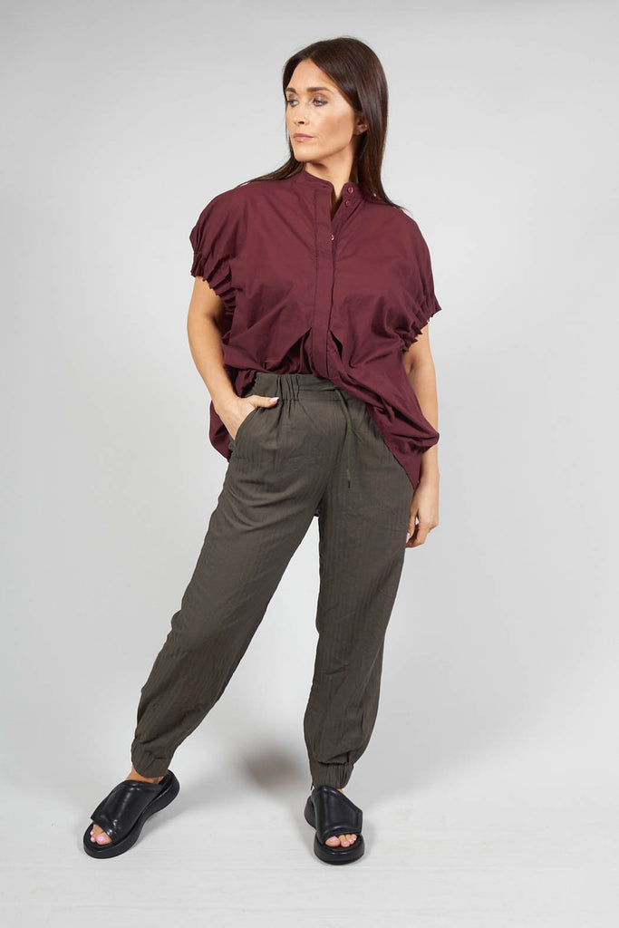 Slouch Jogger Style Trousers in Japanese Army