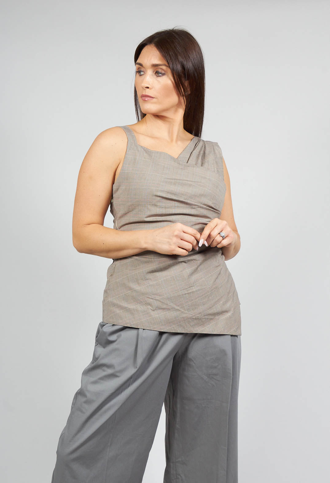 Sleeveless Structured Top in Somalo Miele