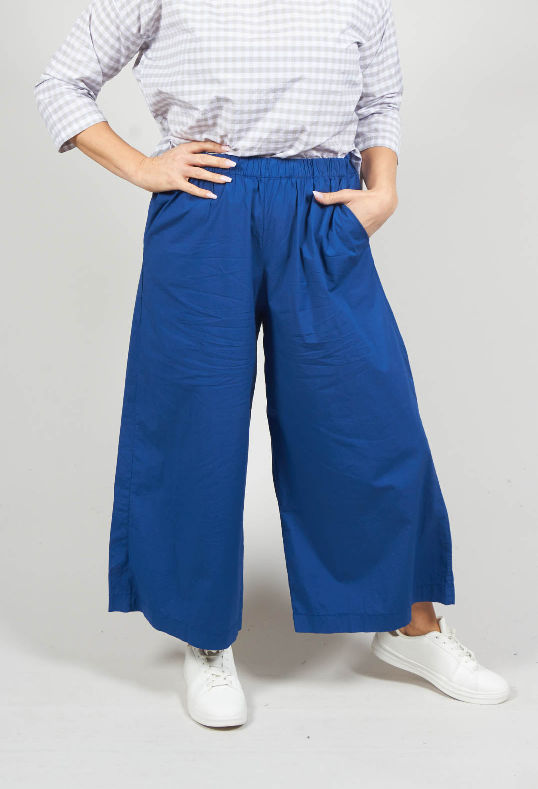 Wide Leg Trousers in indaco