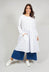 Koci Long Sleeve Smock Dress with Pockets in Bianco