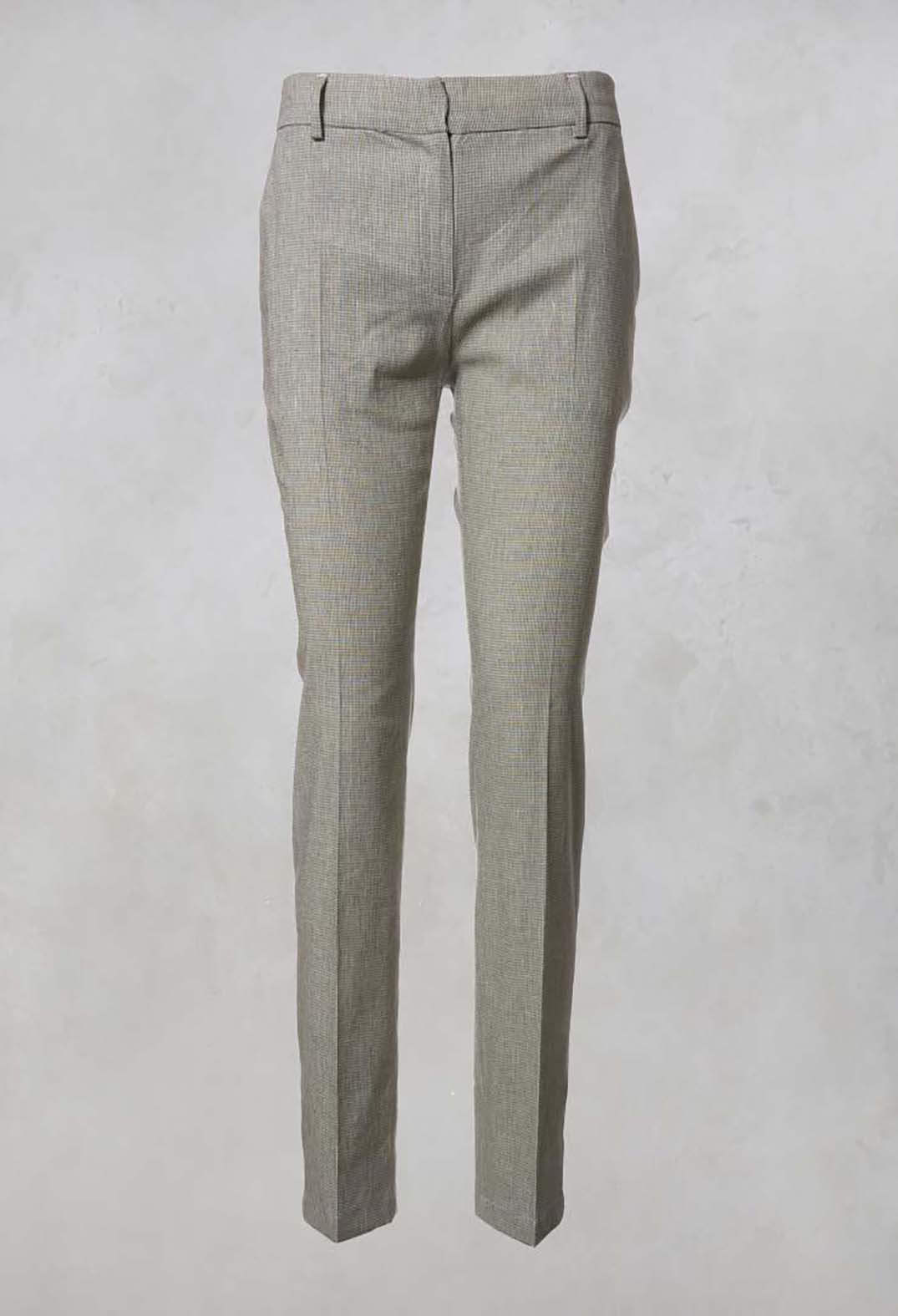 Checked Tailored Trousers in Alga