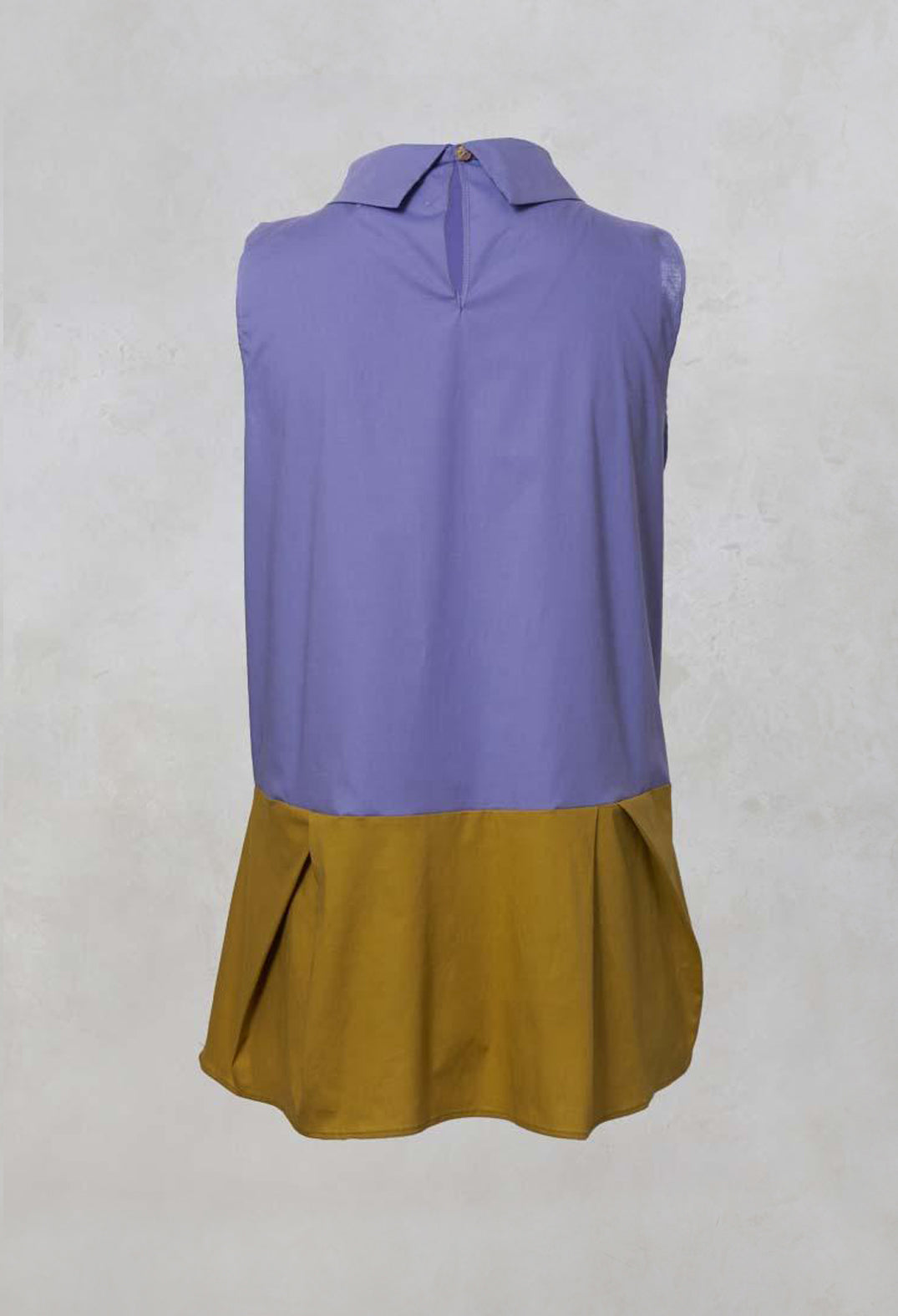 Sleeveless Colour Block Peplum Top in Lilla