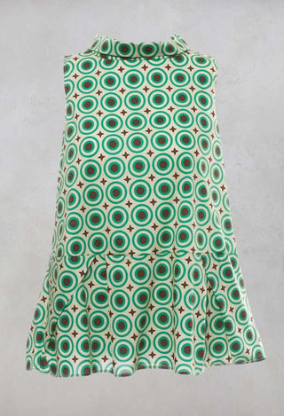 Sleeveless Printed High Neck Top in Menta