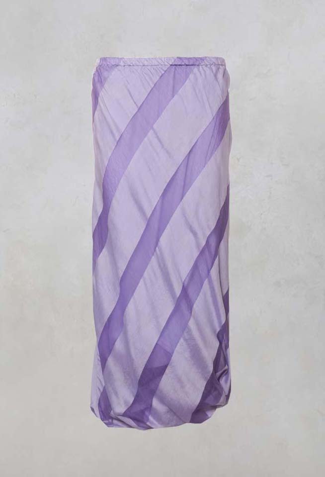 Striped Bubble Skirt in Lavender