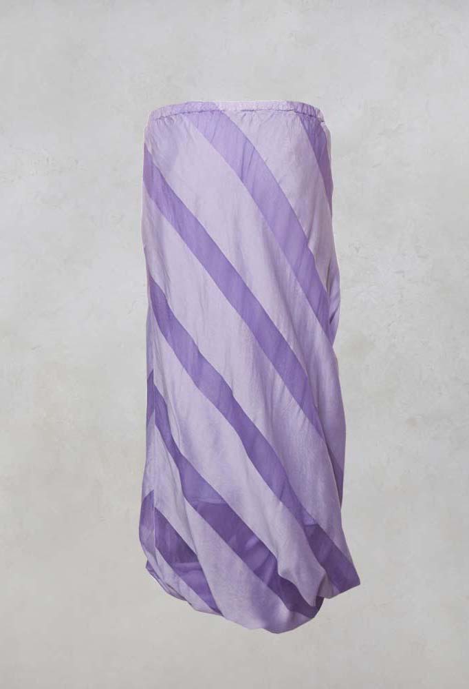 Striped Bubble Skirt in Lavender