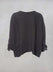 Linen Boxy Top with Button Back in Charcoal