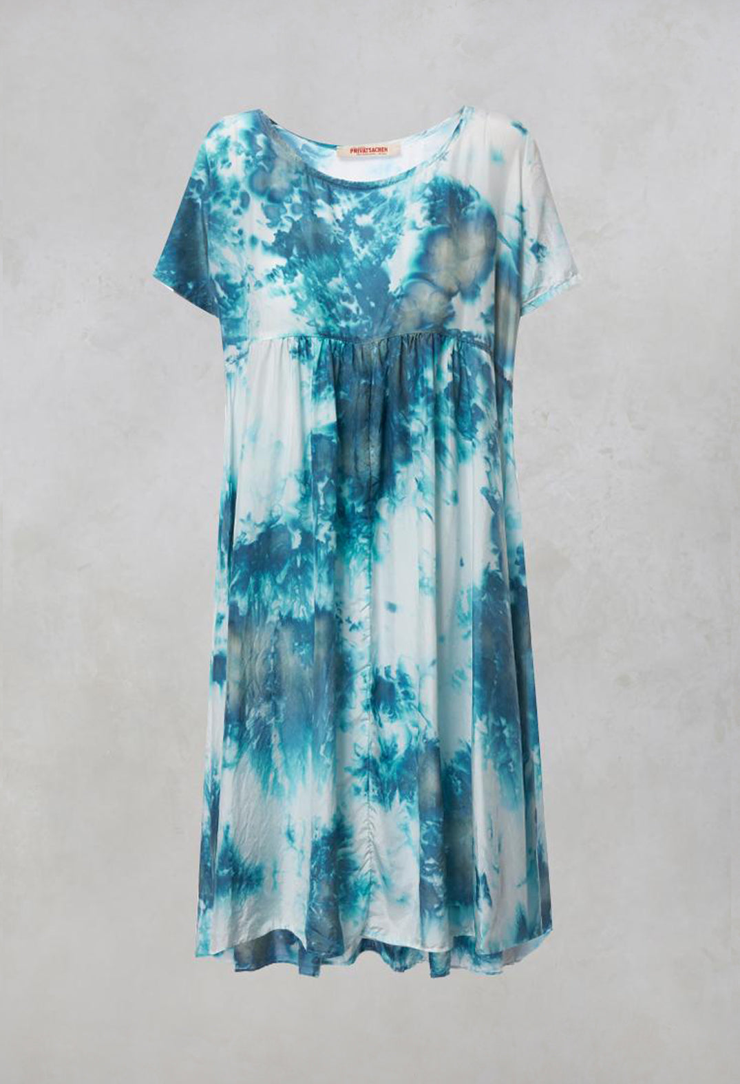 Short Sleeved Silk Smock Style Dress in Weimar