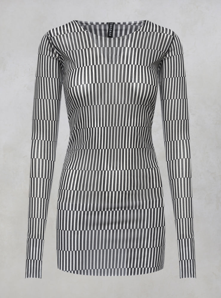 Sheer Stretchy Long Sleeved Top in Design 6