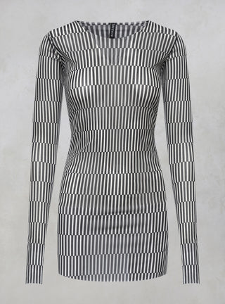Sheer Stretchy Long Sleeved Top in Design 6