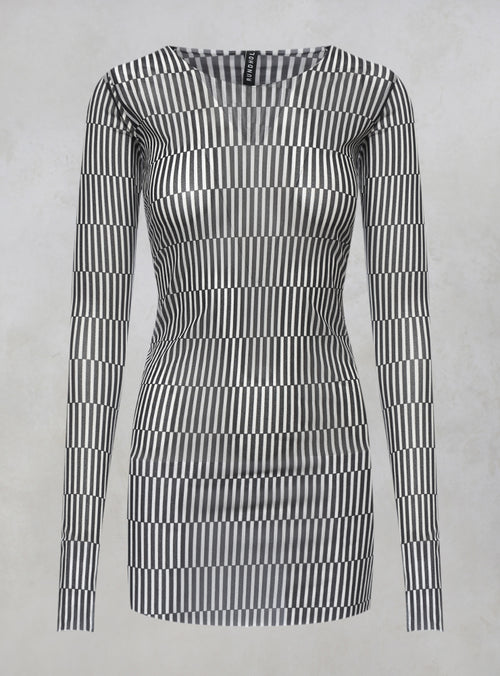 Sheer Stretchy Long Sleeved Top in Design 6