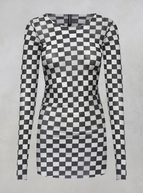 Sheer Stretchy Long Sleeved Top in Design 7