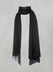 Sheer Patchwork Scarf with Piping Detail in Black