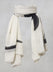 Lightweight Scarf with Pattern in White