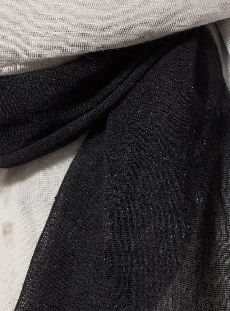 Lightweight Scarf with Pattern in White