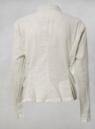 Shirt with Drawstring Front in Mint Print