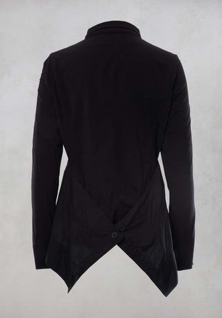 Panelled Jacket with Jersey Back in Black
