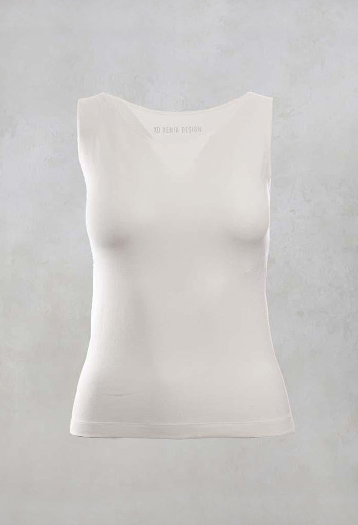 Sleeveless Vest Top in Cream