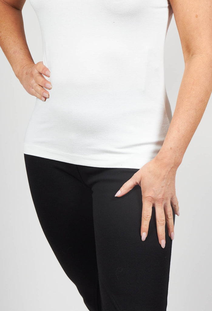 Sleeveless Vest Top in Cream