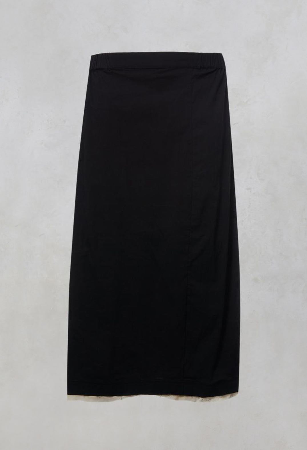 Contrast Raw Hem Skirt Trousers in Black / White