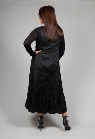 Crinkled Dress in Black