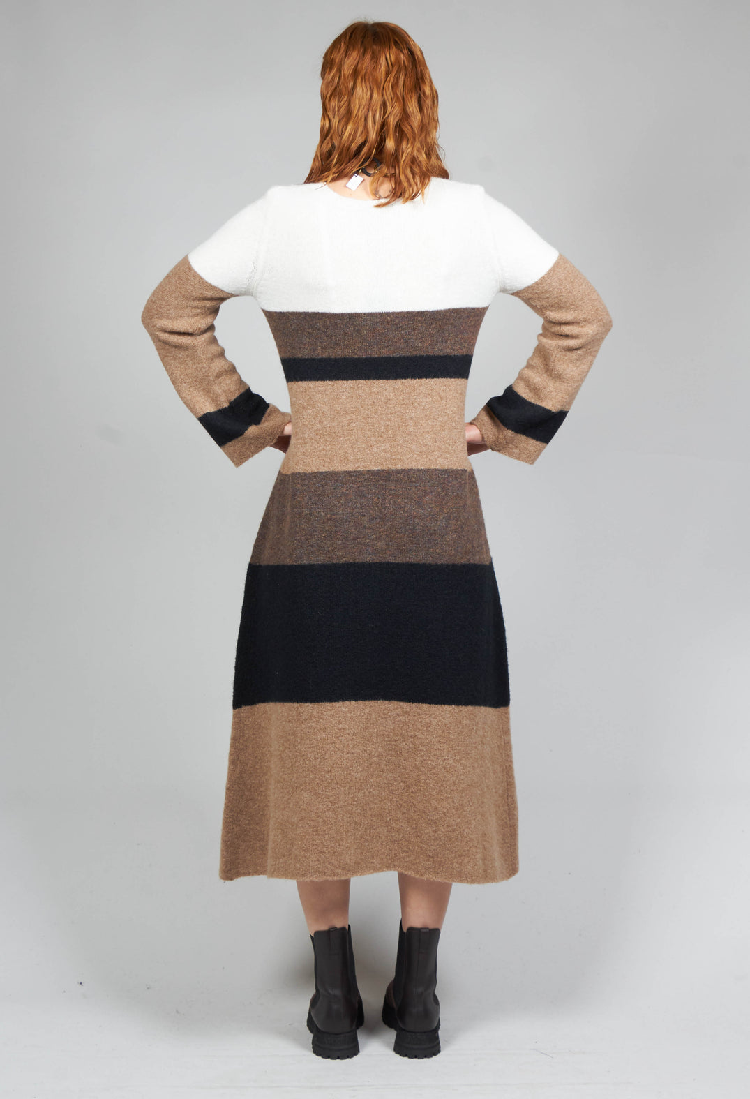 Midi Jumper Dress in Brown