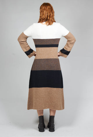 Midi Jumper Dress in Brown