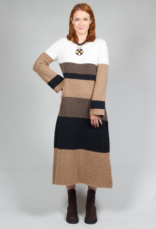 Midi Jumper Dress in Brown