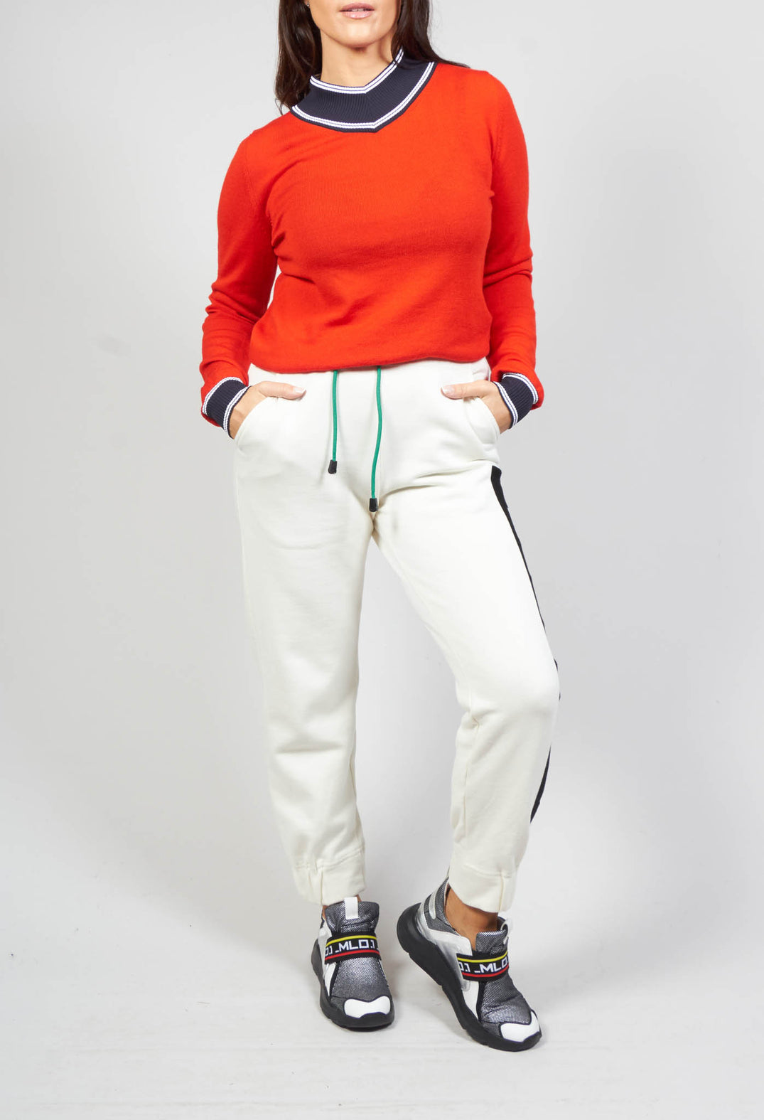Fine Knit Jumper in Pirite Orange