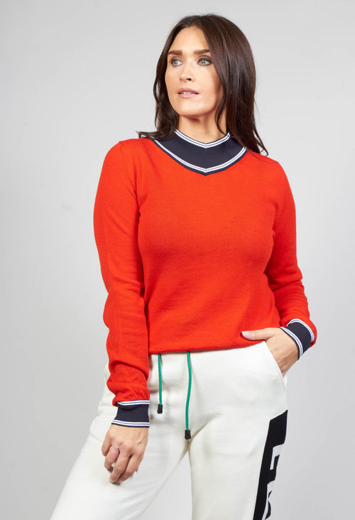 Fine Knit Jumper in Pirite Orange