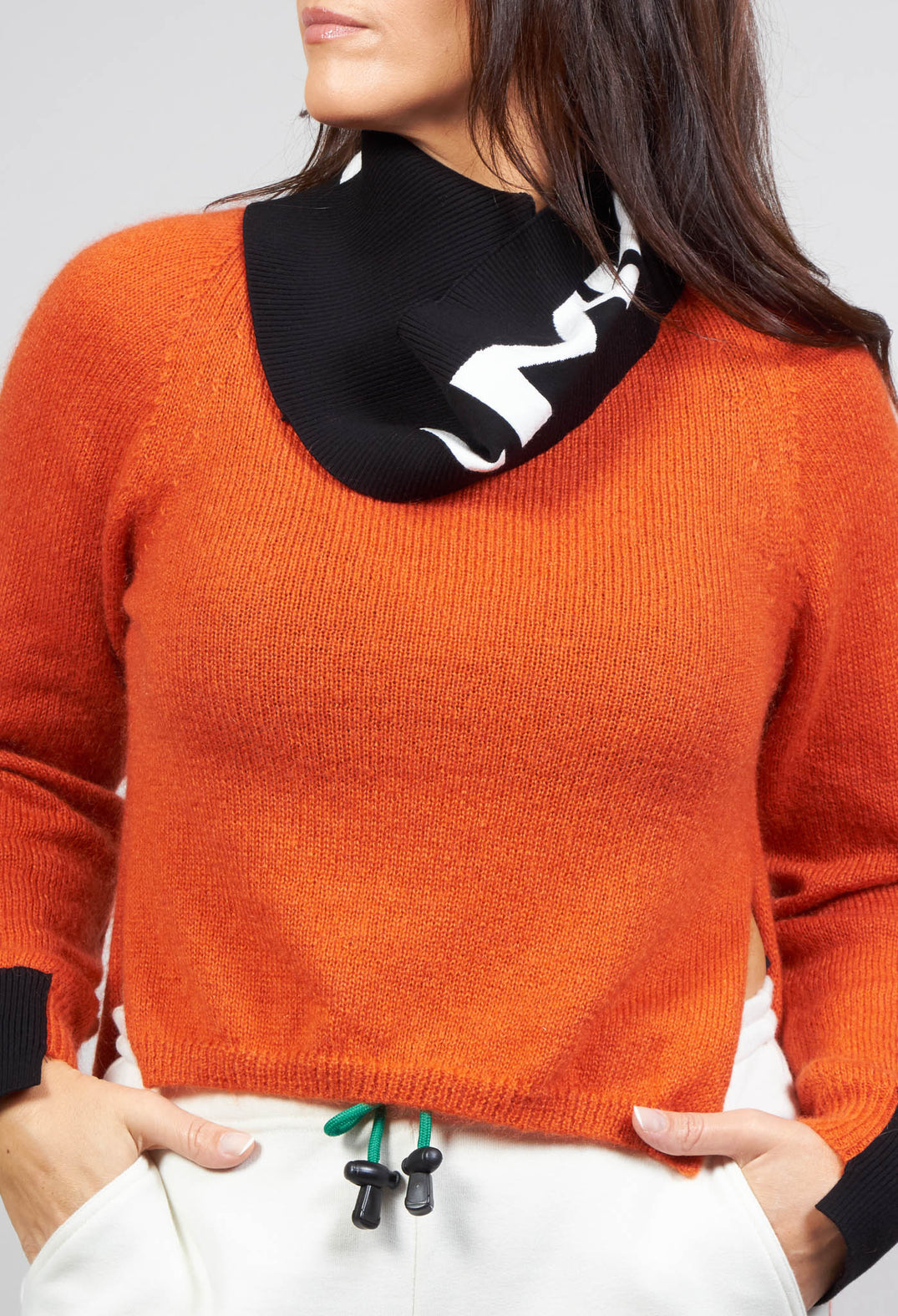 Fine Knit Jumper in Salgemma Orange