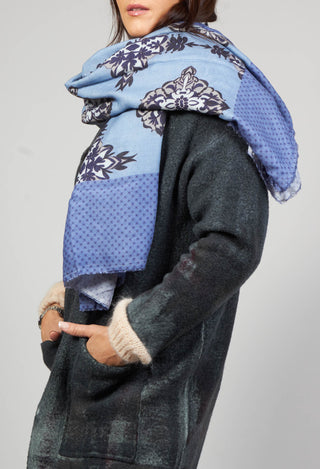 Patterned Scarf in Jeans