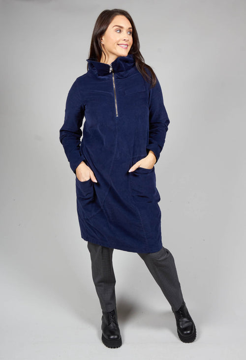 Suede Roll Neck Dress in Mistery