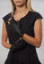 Leather Fingerless Gloves in Black