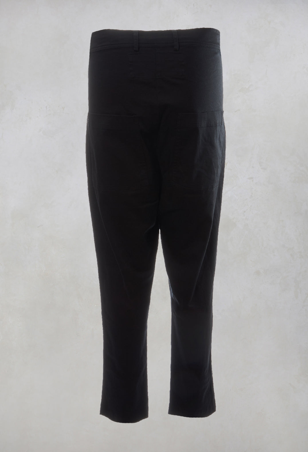 Drop Crotch Trousers in Dark Blue