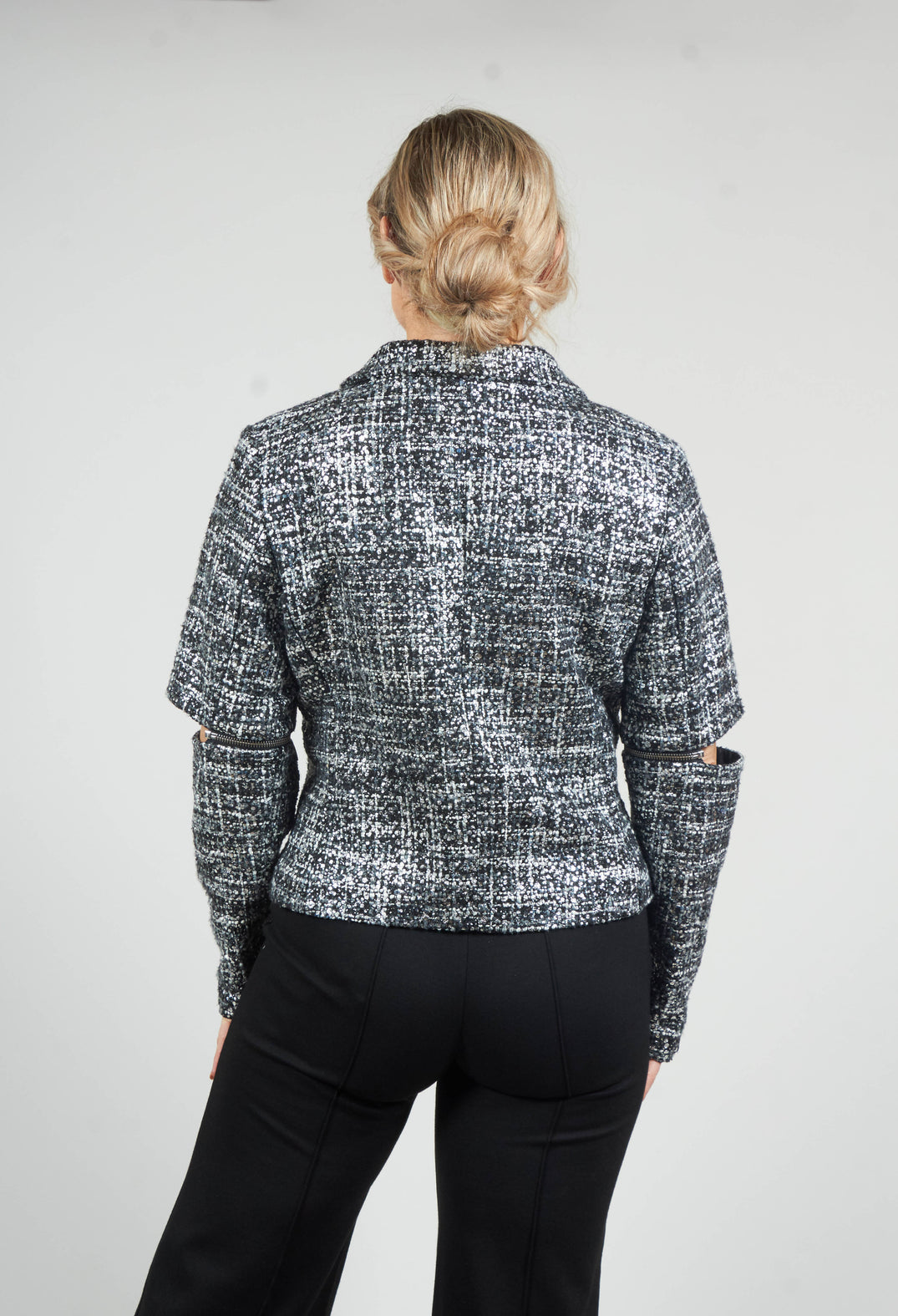 Metallic Jacket in Black / Silver