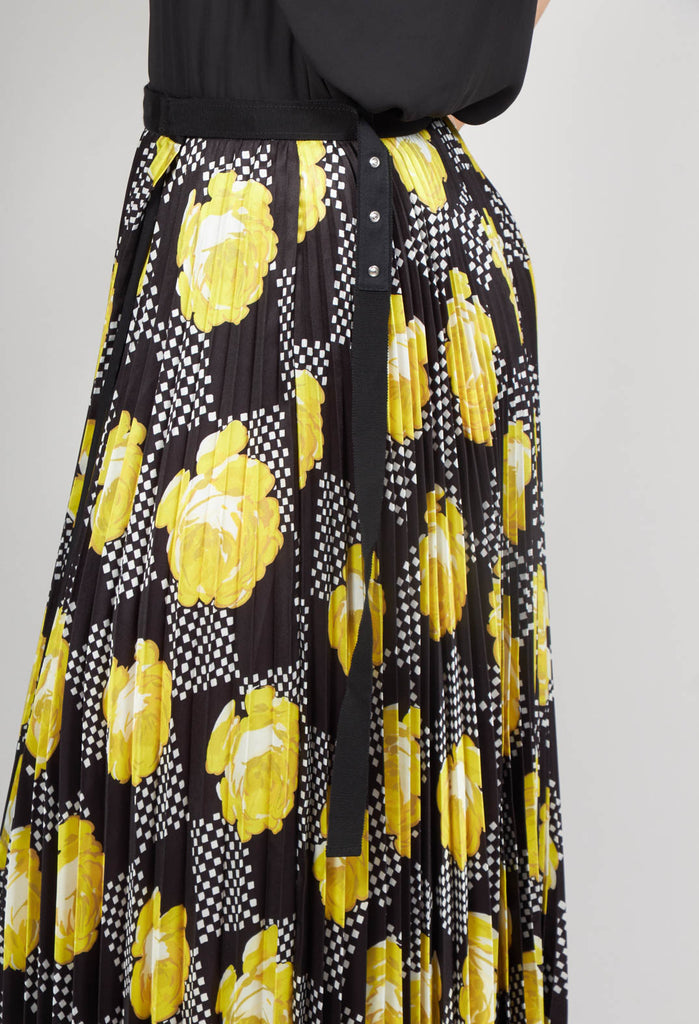 Beatrice B yellow midi skirt