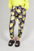 peg trousers in yellow with front pockets