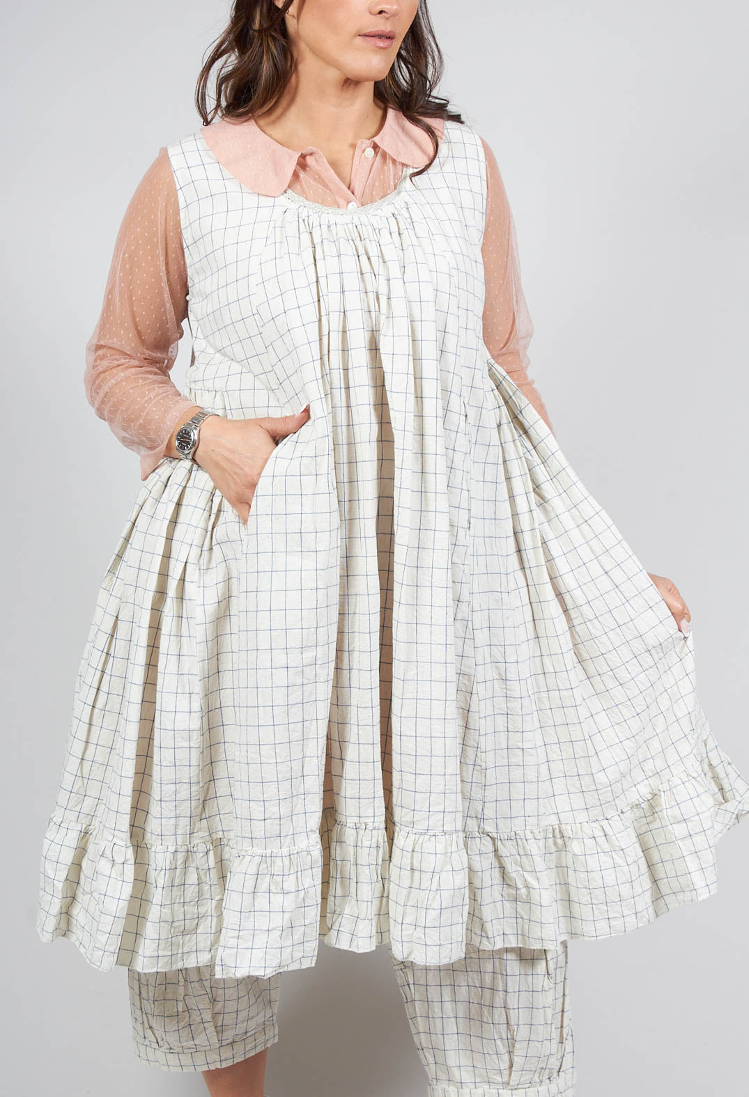 Line Dress in Flex Carreaux