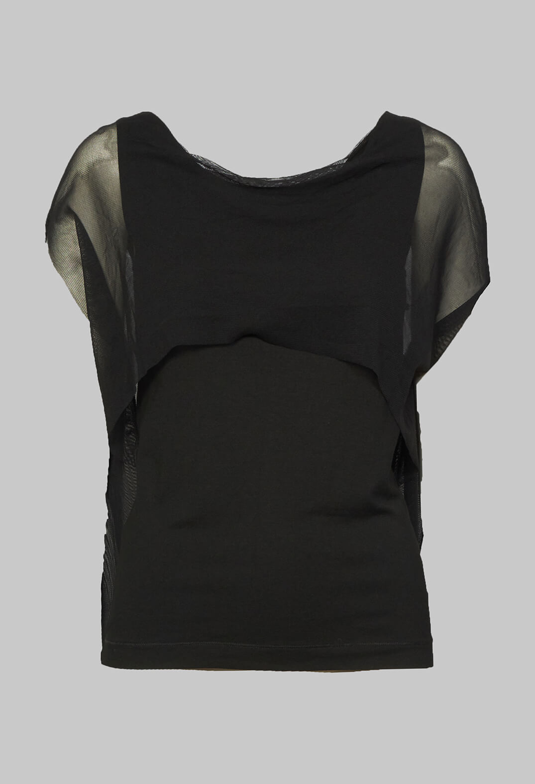 Wide Neck Top in Black