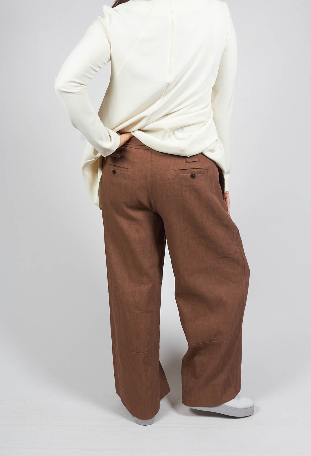 Wide Leg Trousers in Cuoio